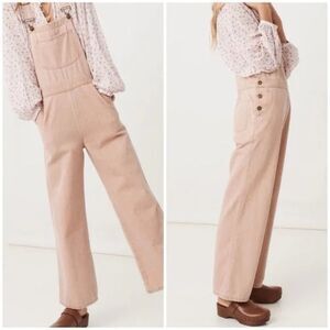 SPELL Classic Overalls Blush Straight Leg Women's Small 100% Organic Cotton Boho